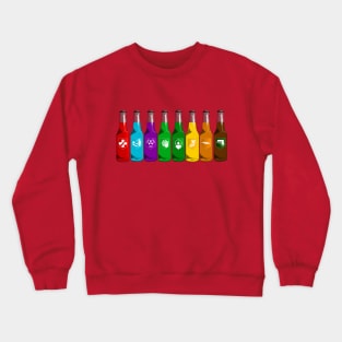 Zombie Perks Lined Up on Red Crewneck Sweatshirt